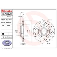 BREMBO brzdový kotouč 09.7196.1X, sada 2 ks - Brake Disc