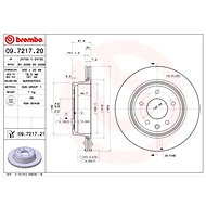 BREMBO brzdový kotouč 09.7217.20, sada 2 ks - Brake Disc