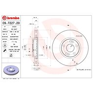 BREMBO brzdový kotouč 09.7227.20, sada 2 ks - Brake Disc