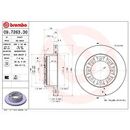 BREMBO brzdový kotouč 09.7263.30, sada 2 ks - Brake Disc