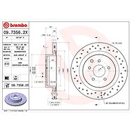 BREMBO brzdový kotouč 09.7356.2X, sada 2 ks - Brake Disc