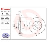 BREMBO brzdový kotouč 09.7357.10, sada 2 ks - Brake Disc