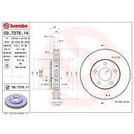 BREMBO brzdový kotouč 09.7376.11, sada 2 ks - Brake Disc