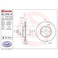 BREMBO brzdový kotouč 09.7379.10, sada 2 ks - Brake Disc