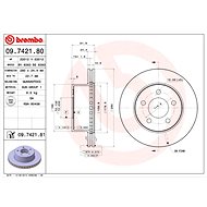 BREMBO brzdový kotouč 09.7421.80, sada 2 ks - Brake Disc