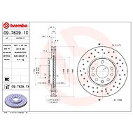 BREMBO brzdový kotouč 09.7629.1X, sada 2 ks - Brake Disc