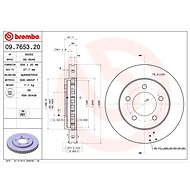 BREMBO brzdový kotouč 09.7653.20, sada 2 ks - Brake Disc