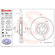 BREMBO brzdový kotouč 09.7680.10, sada 2 ks - Brake Disc