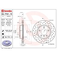 BREMBO brzdový kotouč 09.7701.1X, sada 2 ks - Brake Disc
