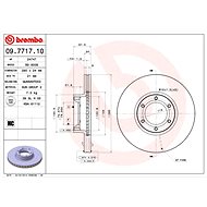 BREMBO brzdový kotouč 09.7717.10, sada 2 ks - Brake Disc