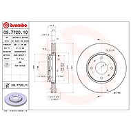 BREMBO brzdový kotouč 09.7720.10, sada 2 ks - Brake Disc