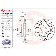 BREMBO brzdový kotouč 09.7727.1X, sada 2 ks - Brake Disc