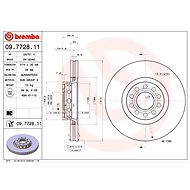 BREMBO brzdový kotouč 09.7728.11, sada 2 ks - Brake Disc