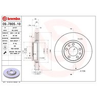 BREMBO brzdový kotouč 09.7805.10, sada 2 ks - Brake Disc