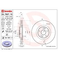 BREMBO brzdový kotouč 09.7807.10, sada 2 ks - Brake Disc