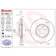 BREMBO brzdový kotouč 09.7808.11, sada 2 ks - Brake Disc
