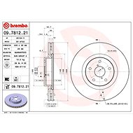 BREMBO brzdový kotouč 09.7812.21, sada 2 ks - Brake Disc