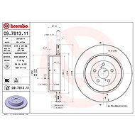 BREMBO brzdový kotouč 09.7813.11, sada 2 ks - Brake Disc