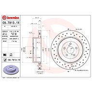 BREMBO brzdový kotouč 09.7813.1X, sada 2 ks - Brake Disc