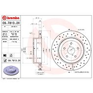 BREMBO brzdový kotouč 09.7813.2X, sada 2 ks - Brake Disc