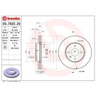 BREMBO brzdový kotouč 09.7820.20, sada 2 ks - Brake Disc
