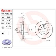 BREMBO brzdový kotouč 09.7825.10, sada 2 ks - Brake Disc