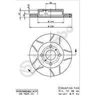 BREMBO brzdový kotouč 09.7825.75, sada 2 ks - Brake Disc
