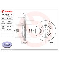 BREMBO brzdový kotouč 09.7826.10, sada 2 ks - Brake Disc