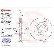 BREMBO brzdový kotouč 09.7880.21, sada 2 ks - Brake Disc