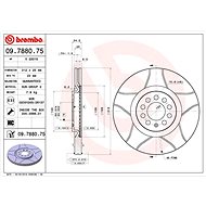 BREMBO brzdový kotouč 09.7880.75, sada 2 ks - Brake Disc