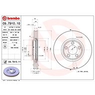 BREMBO brzdový kotouč 09.7910.11, sada 2 ks - Brake Disc