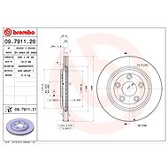 BREMBO brzdový kotouč 09.7911.20, sada 2 ks - Brake Disc