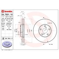 BREMBO brzdový kotouč 09.7931.10, sada 2 ks - Brake Disc