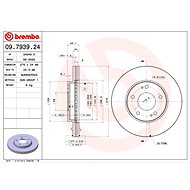 BREMBO brzdový kotouč 09.7939.24, sada 2 ks - Brake Disc