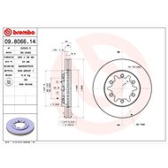 BREMBO brzdový kotouč 09.8066.14, sada 2 ks - Brake Disc