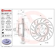 BREMBO brzdový kotouč 09.8127.11, sada 2 ks - Brake Disc