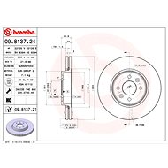 BREMBO brzdový kotouč 09.8137.24, sada 2 ks - Brake Disc