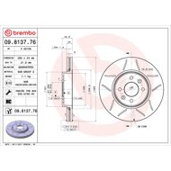 BREMBO brzdový kotouč 09.8137.76, sada 2 ks - Brake Disc