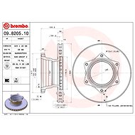 BREMBO brzdový kotouč 09.8205.10, sada 2 ks - Brake Disc
