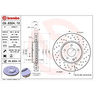 BREMBO brzdový kotouč 09.8304.1X, sada 2 ks - Brake Disc