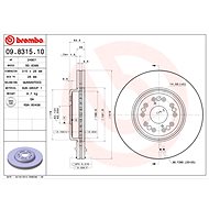 BREMBO brzdový kotouč 09.8315.10, sada 2 ks - Brake Disc