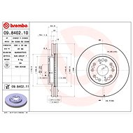 BREMBO brzdový kotouč 09.8402.10, sada 2 ks - Brake Disc
