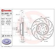 BREMBO brzdový kotouč 09.8402.1X, sada 2 ks - Brake Disc