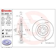 BREMBO brzdový kotouč 09.8403.11, sada 2 ks - Brake Disc