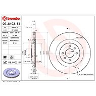 BREMBO brzdový kotouč 09.8403.51, sada 2 ks - Brake Disc
