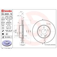 BREMBO brzdový kotouč 09.8404.10, sada 2 ks - Brake Disc