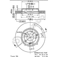 BREMBO brzdový kotouč 09.8411.11, sada 2 ks - Brake Disc