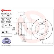 BREMBO brzdový kotouč 09.8475.10, sada 2 ks - Brake Disc