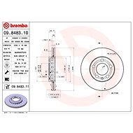 BREMBO brzdový kotouč 09.8483.10, sada 2 ks - Brake Disc