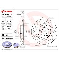 BREMBO brake disc 09.8485.1X, set of 2 - Brake Disc